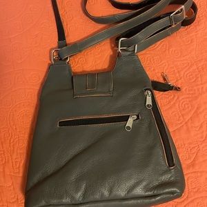 Conceal carry leather purse.